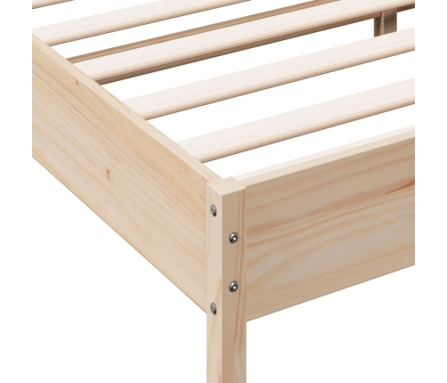 Estructura de cama sin colchón madera maciza de pino 160x200 cm