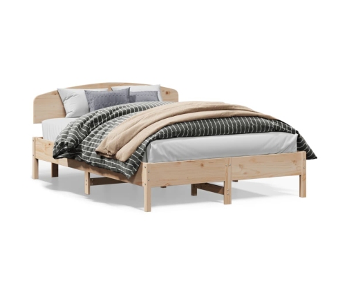 Estructura de cama sin colchón madera maciza de pino 160x200 cm