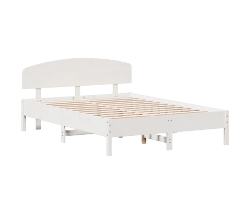 Estructura de cama sin colchón madera maciza de pino 160x200 cm