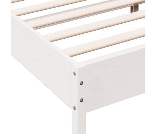 Estructura de cama sin colchón madera de pino blanca 150x200 cm