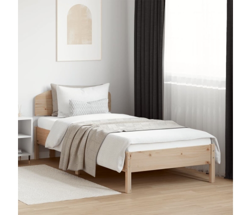 Estructura de cama sin colchón madera maciza de pino 100x200 cm