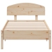 Estructura de cama sin colchón madera maciza de pino 100x200 cm