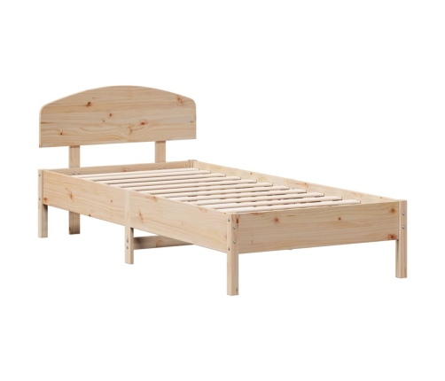 Estructura de cama sin colchón madera maciza de pino 90x200 cm