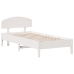 vidaXL Estructura de cama con cabecero madera de pino blanca 90x200 cm