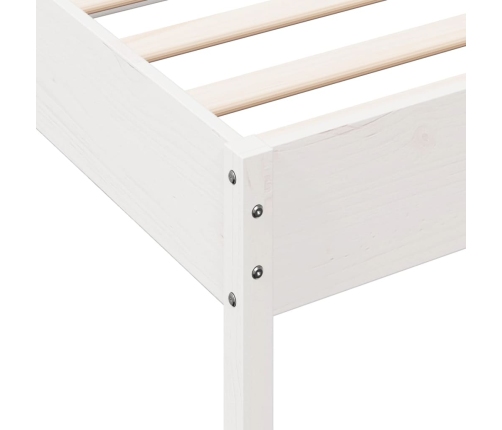 vidaXL Estructura de cama con cabecero madera de pino blanca 90x200 cm