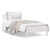 vidaXL Estructura de cama con cabecero madera de pino blanca 90x200 cm