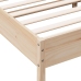 vidaXL Estructura de cama con cabecero madera maciza pino 135x190 cm