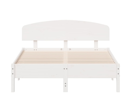 Estructura de cama sin colchón madera de pino blanco 135x190 cm