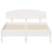 Estructura de cama sin colchón madera de pino blanco 135x190 cm