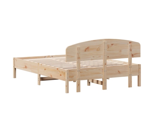 Estructura de cama sin colchón madera maciza de pino 120x190 cm