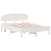 vidaXL Estructura de cama con cabecero madera pino blanco 120x190 cm