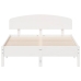 vidaXL Estructura de cama con cabecero madera pino blanco 120x190 cm