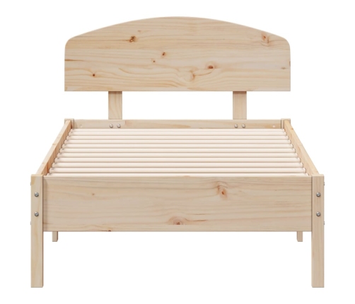 Estructura de cama sin colchón madera maciza de pino 90x190 cm