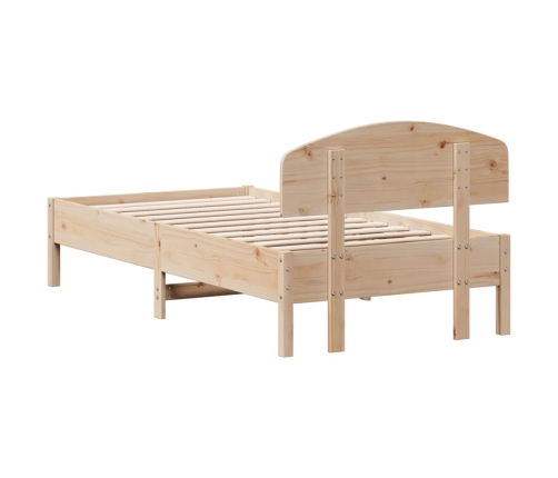 Estructura de cama sin colchón madera maciza de pino 90x190 cm