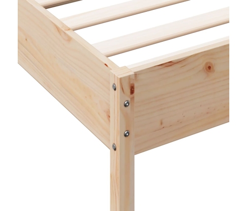 Estructura de cama sin colchón madera maciza de pino 90x190 cm