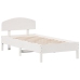 Estructura de cama sin colchón madera maciza blanca 75x190 cm