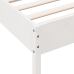 Estructura de cama sin colchón madera maciza blanca 75x190 cm