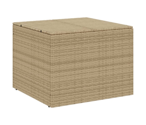 Caja de almacenaje de jardín ratán sintético beige mezcla 291L