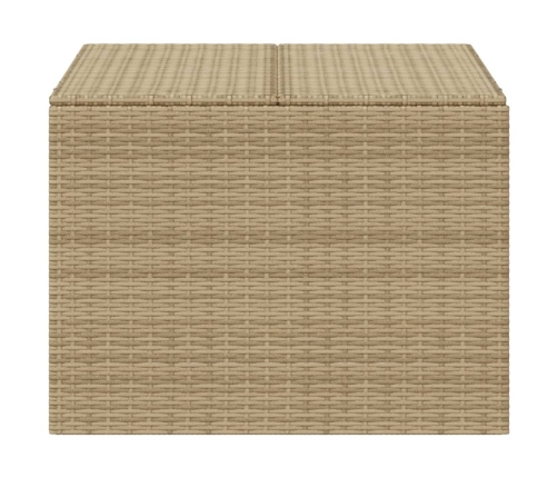 Caja de almacenaje de jardín ratán sintético beige mezcla 291L