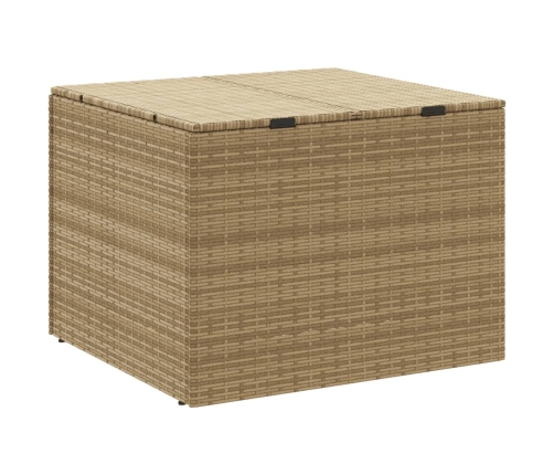 Caja de almacenaje de jardín ratán sintético beige mezcla 291L