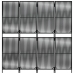 Biombo de 4 paneles ratán sintético negro