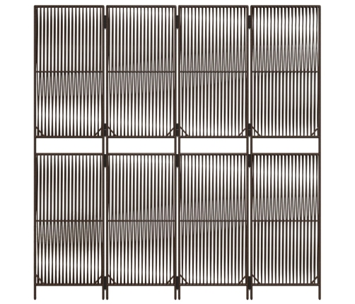 Biombo de 4 paneles ratán sintético marrón