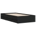 Cama con cajones madera de ingeniería negro 100x200 cm