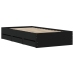 Cama con cajones madera de ingeniería negro 100x200 cm