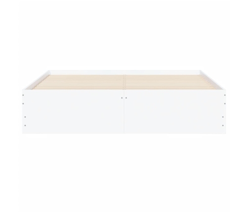 Cama con cajones madera de ingeniería blanca 140x190 cm