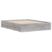Cama con cajones madera ingeniería gris Sonoma 140x190 cm