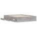 Cama con cajones madera ingeniería gris Sonoma 140x190 cm