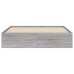 Cama con cajones madera ingeniería gris Sonoma 140x190 cm