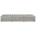 Cama con cajones madera ingeniería gris Sonoma 140x190 cm