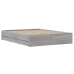 Cama con cajones madera ingeniería gris Sonoma 140x190 cm