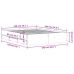 Cama con cajones madera ingeniería gris Sonoma 140x190 cm