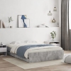 Cama con cajones madera ingeniería gris hormigón 135x190 cm