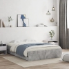 Cama con cajones madera de ingeniería gris hormigón 120x190 cm