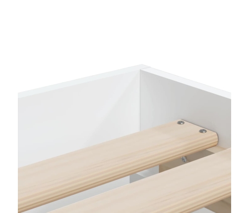 Cama con cajones madera de ingeniería blanca 190x190 cm