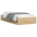 Cama con cajones madera ingeniería roble Sonoma 75x190 cm