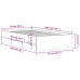 Cama con cajones madera ingeniería roble Sonoma 75x190 cm
