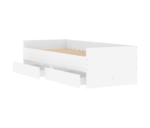 Estructura de cama con cajones blanco 90x200 cm