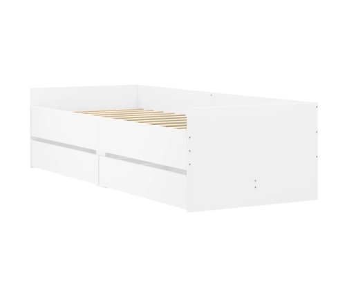 Estructura de cama con cajones blanco 90x190 cm