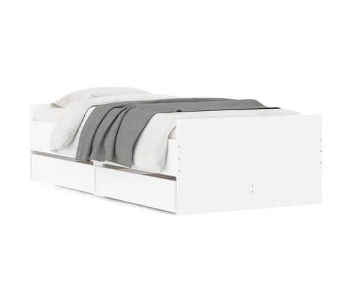 Estructura de cama con cajones blanco 90x200 cm