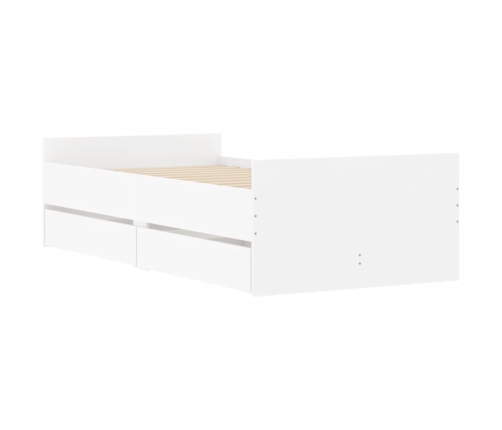 Estructura de cama con cajones blanco 90x200 cm