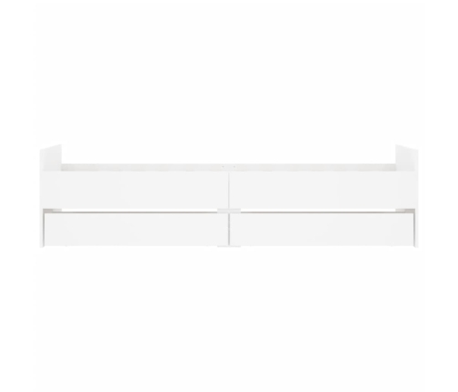 Estructura de cama con cajones blanco 90x200 cm