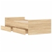 Estructura de cama con cajones roble Sonoma 90x200 cm