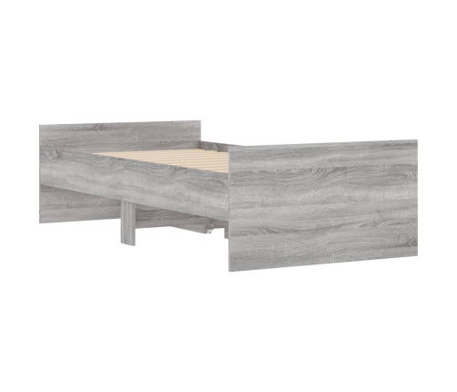 vidaXL Estructura de cama con cajones Sonoma gris 75x190 cm