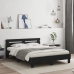 vidaXL Estructura cama con cabecero madera ingeniería negro 150x200 cm