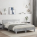 Cama con cabecero madera de ingeniería gris hormigón 140x200 cm