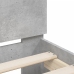 Cama con cabecero madera de ingeniería gris hormigón 140x200 cm